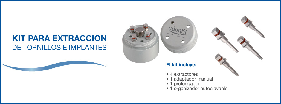 KIT para extracción de tornillos e implantes