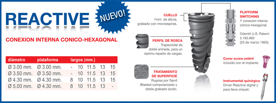 IMPLANTE DENTAL REACTIVE